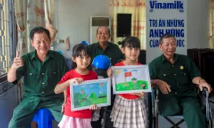 Vinamilk phát động con các nhân viên vẽ tranh tặng cựu chiến binh